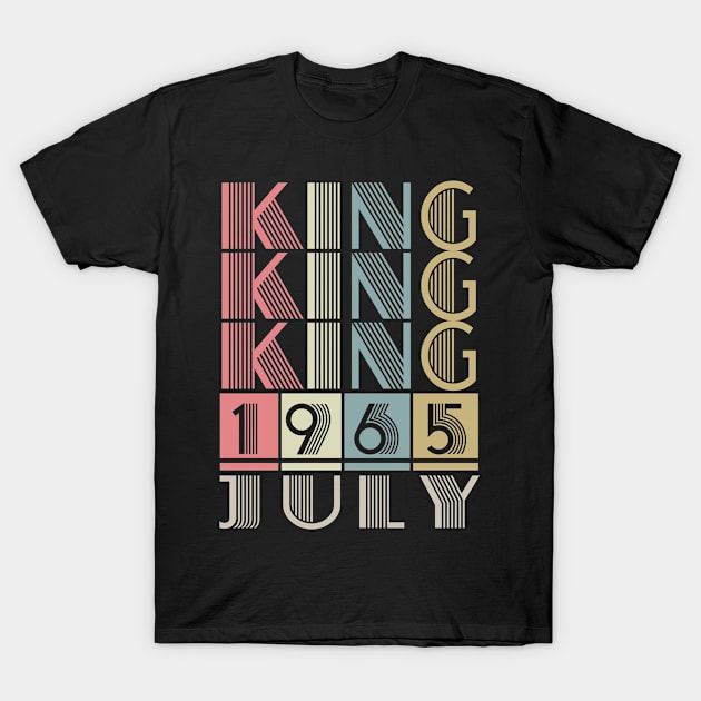 1965 - King July Retro Vintage Birthday T-Shirt by ReneeCummings